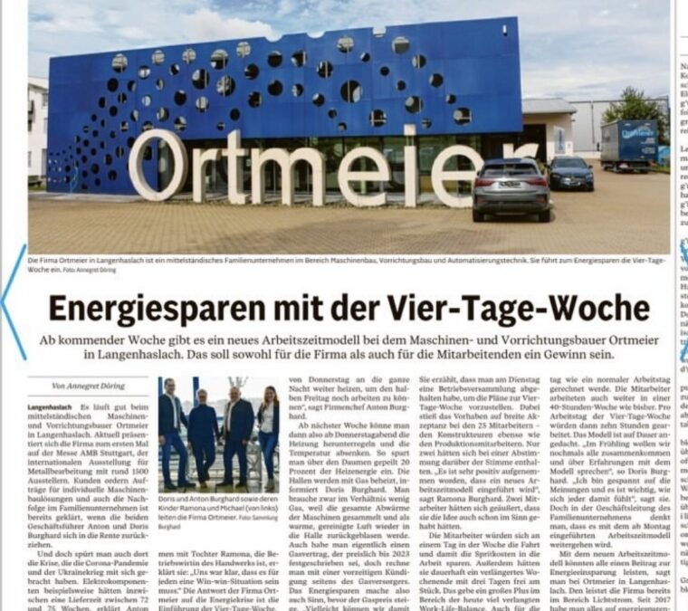 Energiesparen mit der Vier-Tage-Woche